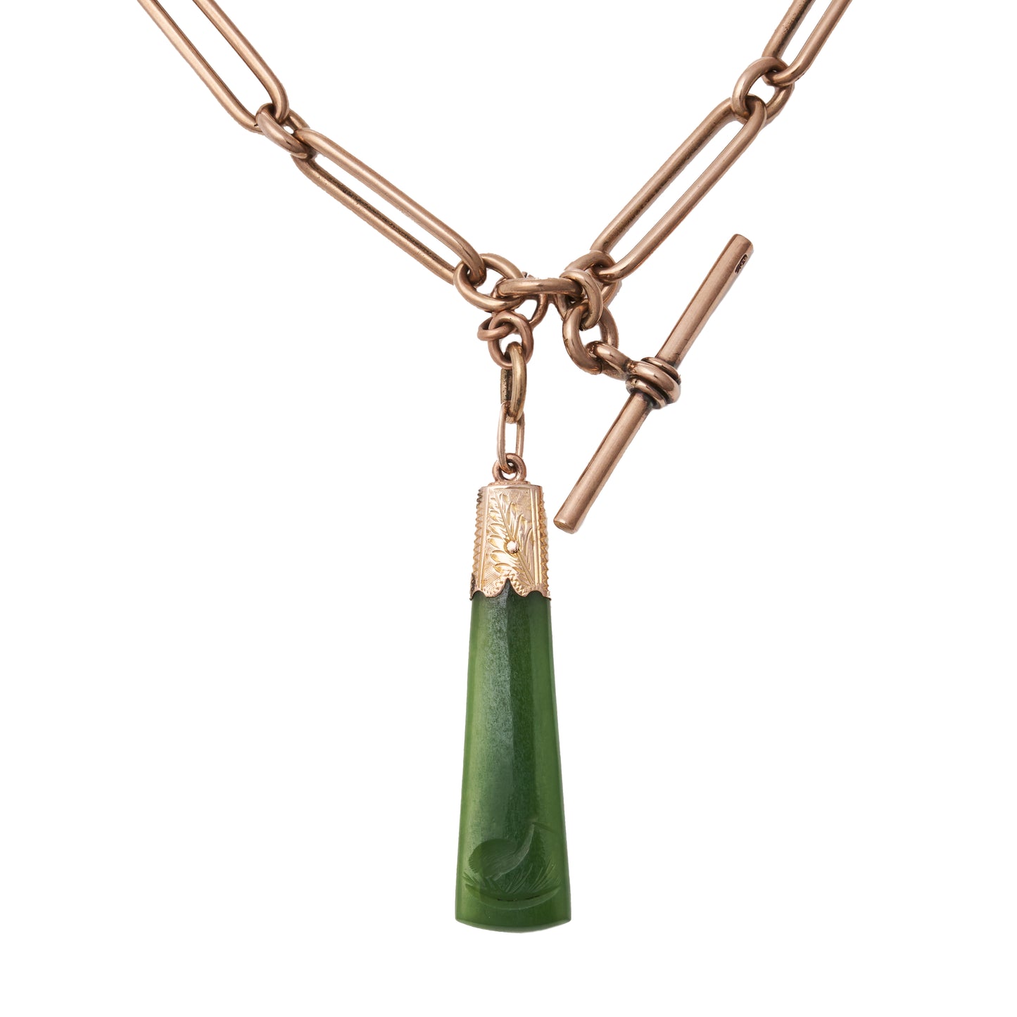 Colonial Kiwi Greenstone Pendant Necklace